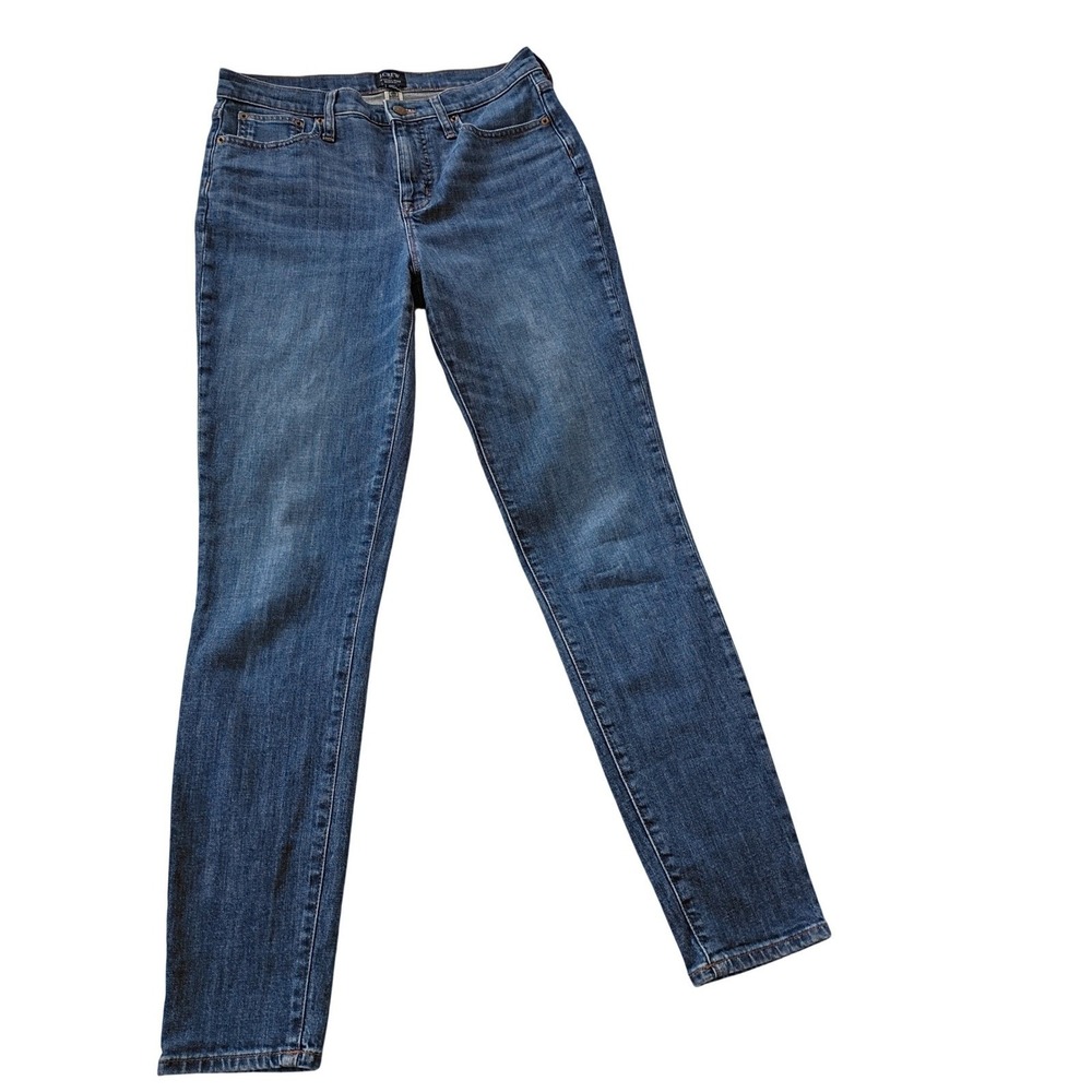 J.Crew Re-Imagined High Rise Skinny Jeans Medium Wash Blue 28Tx30 Tall Denim